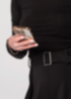 Natalie viewing social media on a mobile phone