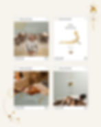 Mama & Bump Instagram feed mockups showing soft, earthy social media posts focused on motherhood and wellbeing