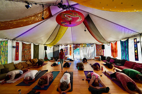 Yoga class at Cedar Springs Retreat Center, California
