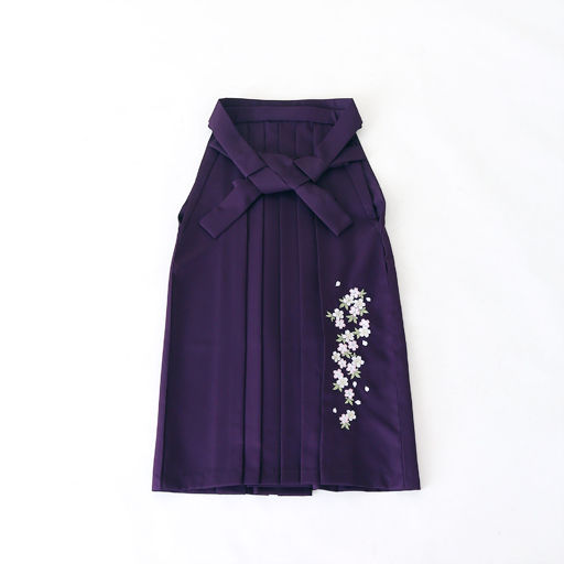 女児卒業袴 紫 刺繍 87cm