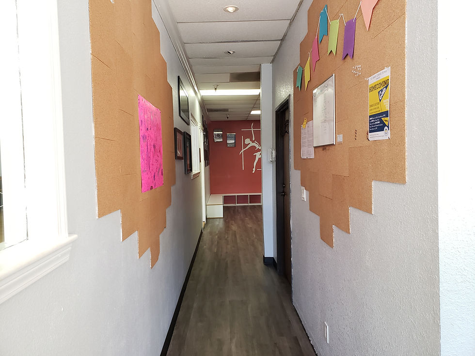Hallway to back lobby