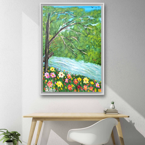 Acrylic painting of Botanic Gardens, Gippsland