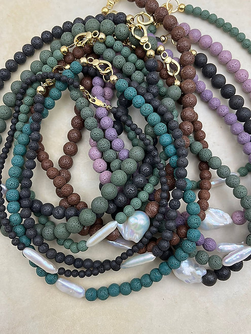 Collar Volcanic Perla de Río