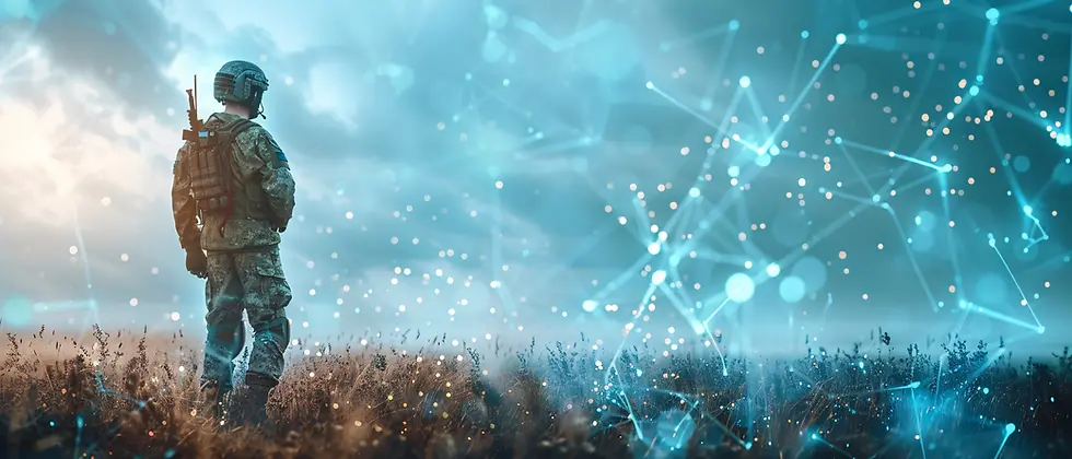 soldier-standing-field-with-abstract-blue-network-background kopya.webp