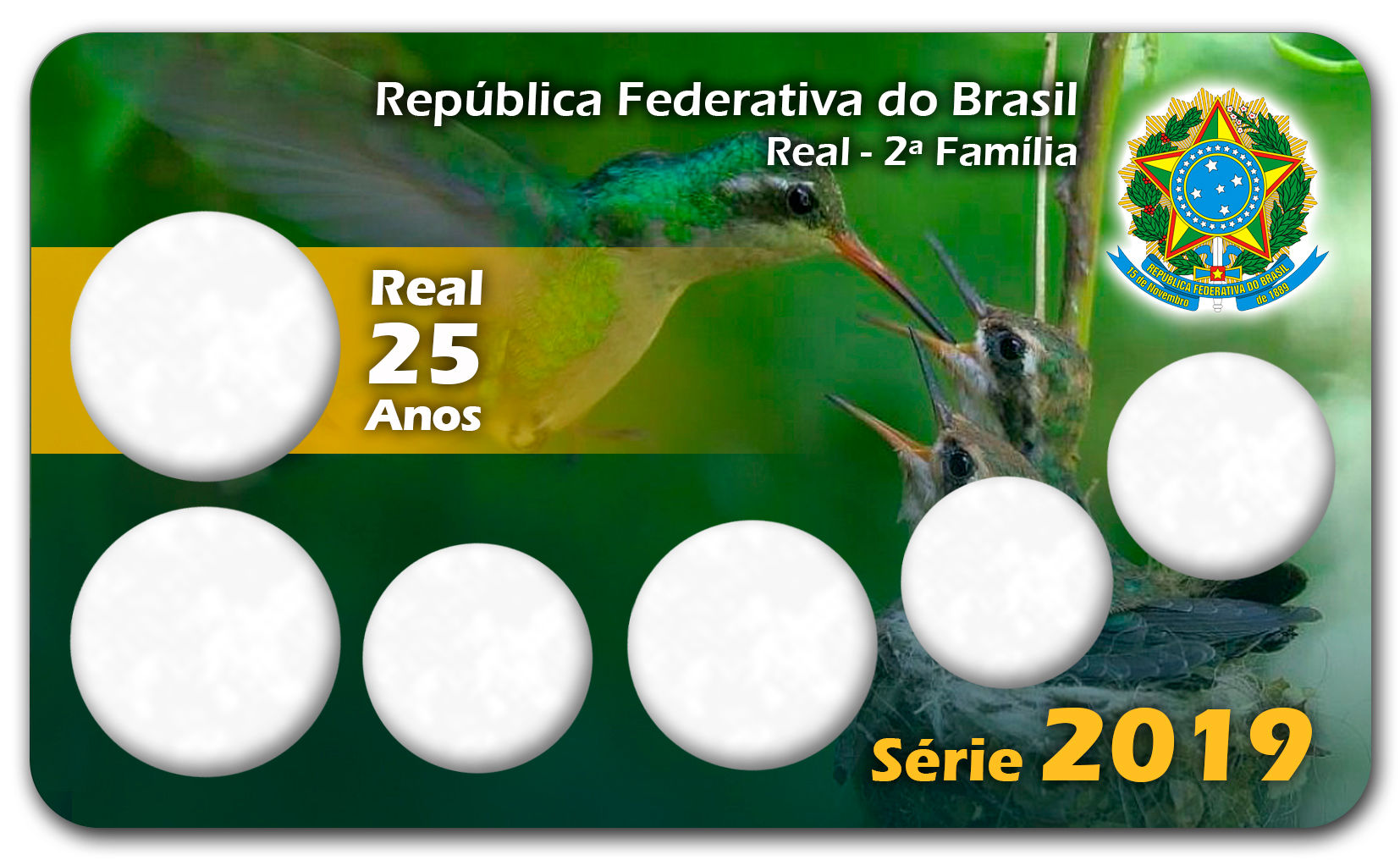 Display Expositor para Moedas do Real - Série 2019 e BeijaFlor