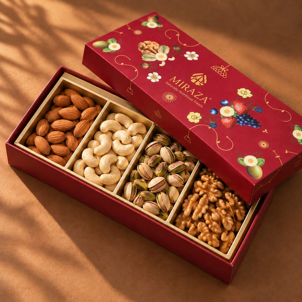 Four Compartment Dry Fruit Gift Box