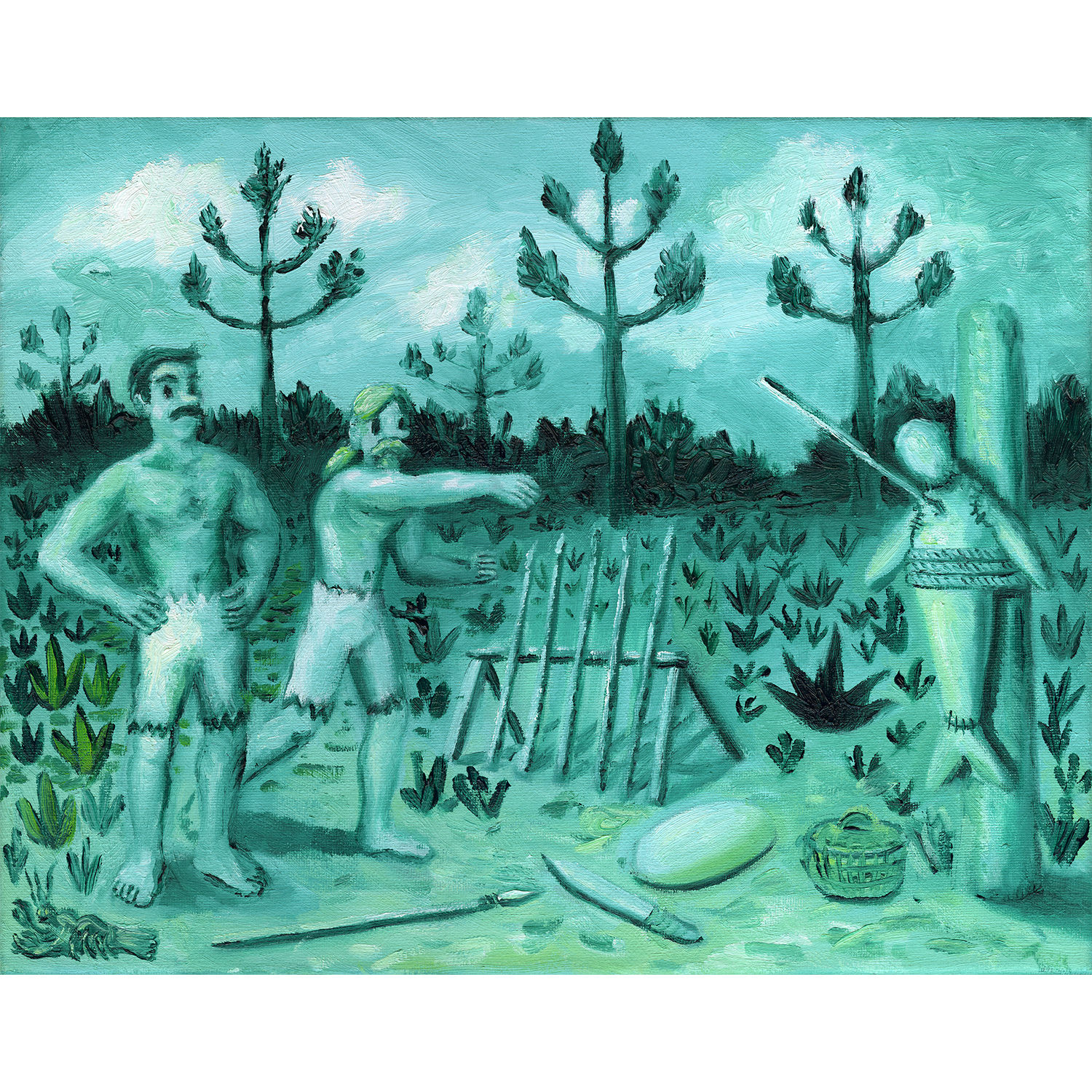 Brawn John and Smitty Practice Spear Throwing