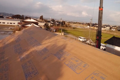 屋根工事 ガルバリュウム合板 解体 板金下地