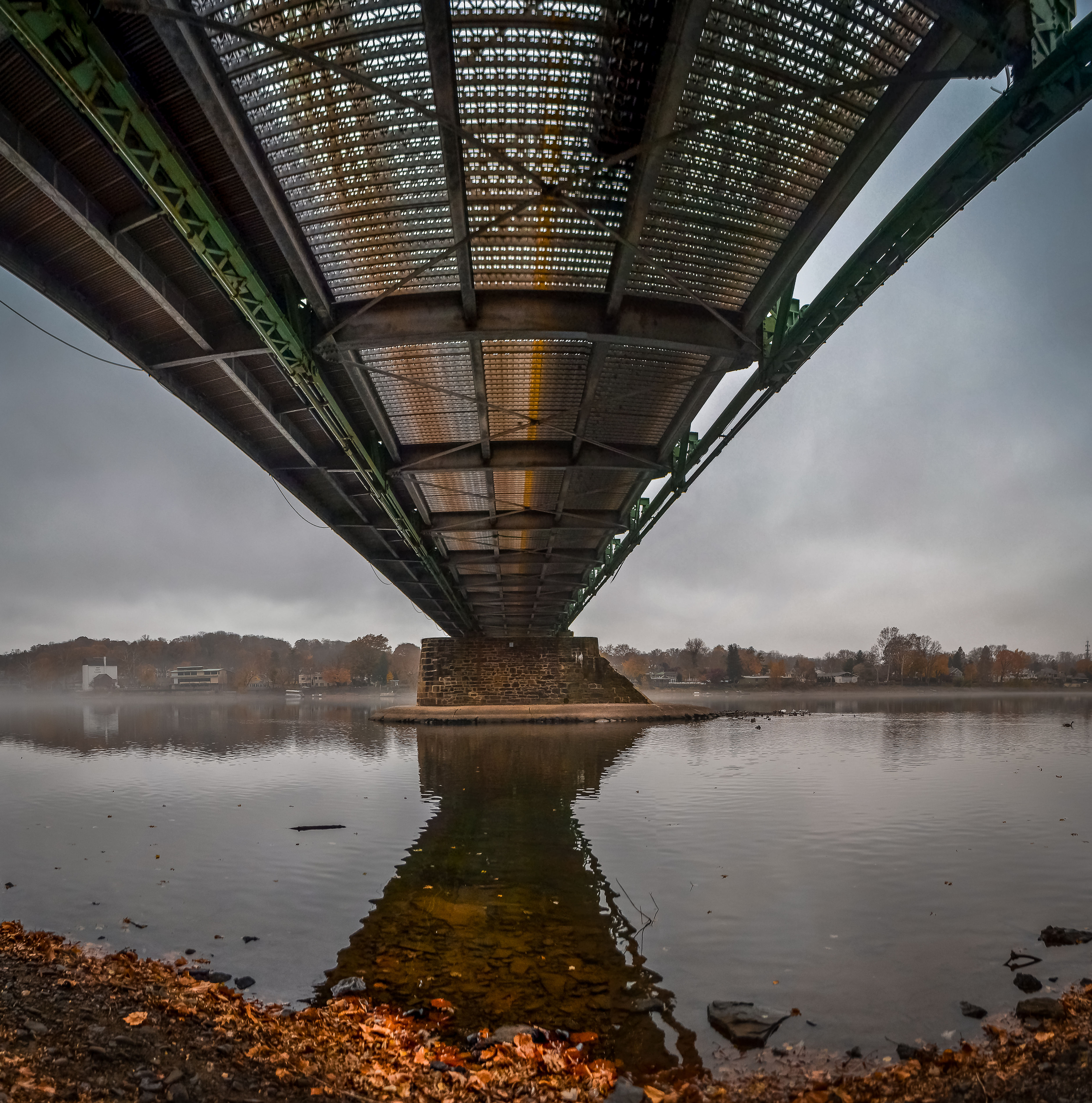 Beneath the New Hope-Lambertville Bridge