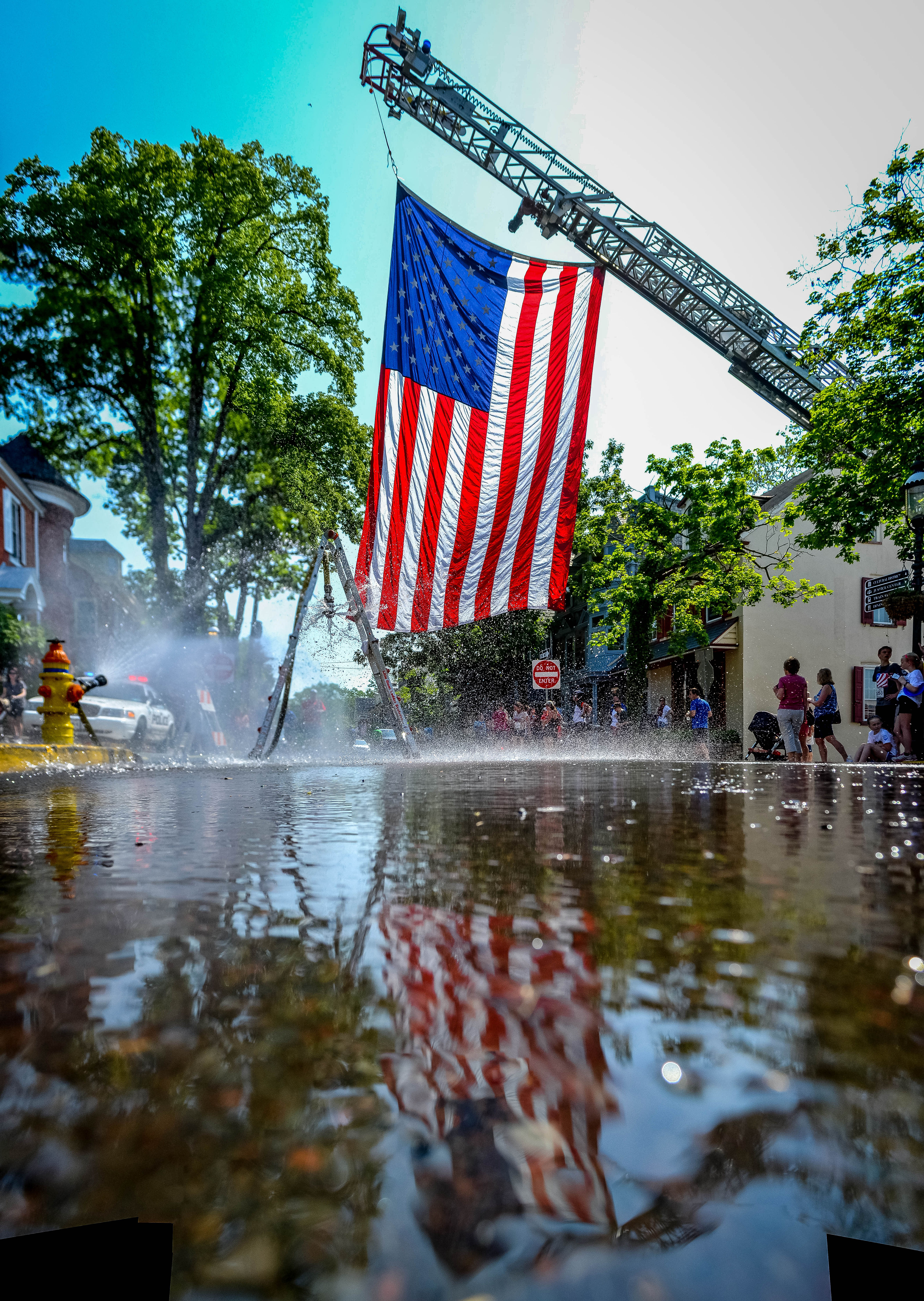 Old Glory over Doylestown 2016 5K