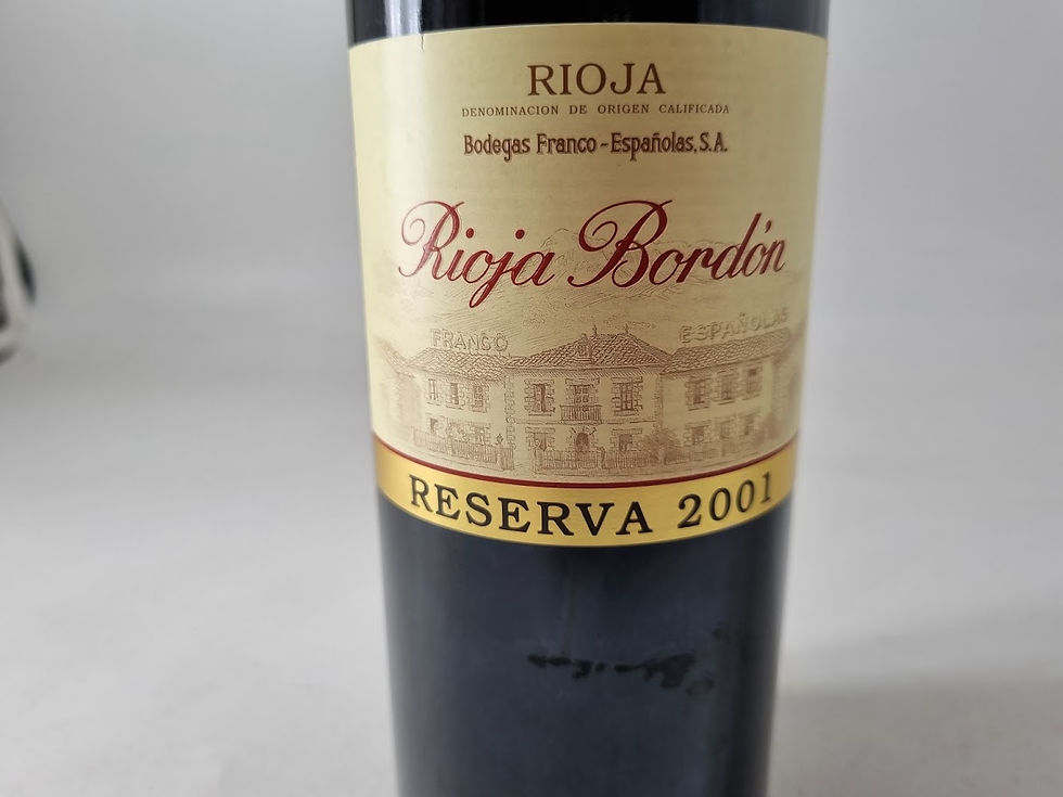 Miniatura: 2001 | Rioja Bordón. Reserva. Bodegas Franco Españolas
