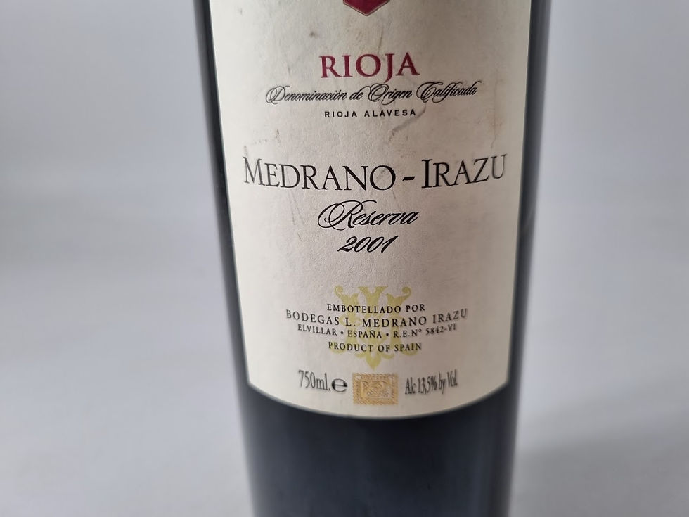 Miniatura: 2001 | Medrano - Irazu. Reserva. Rioja