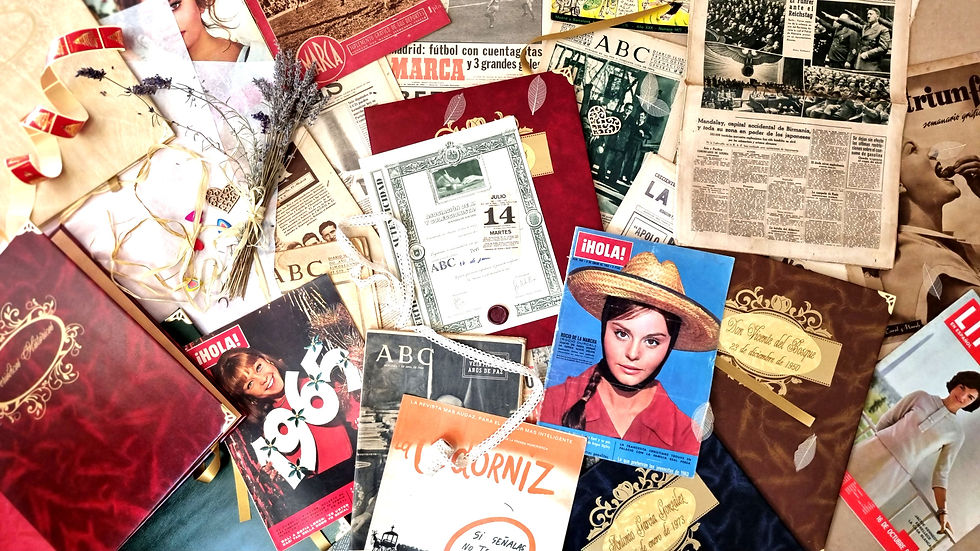 Periódicos antiguos y revistas de tu día