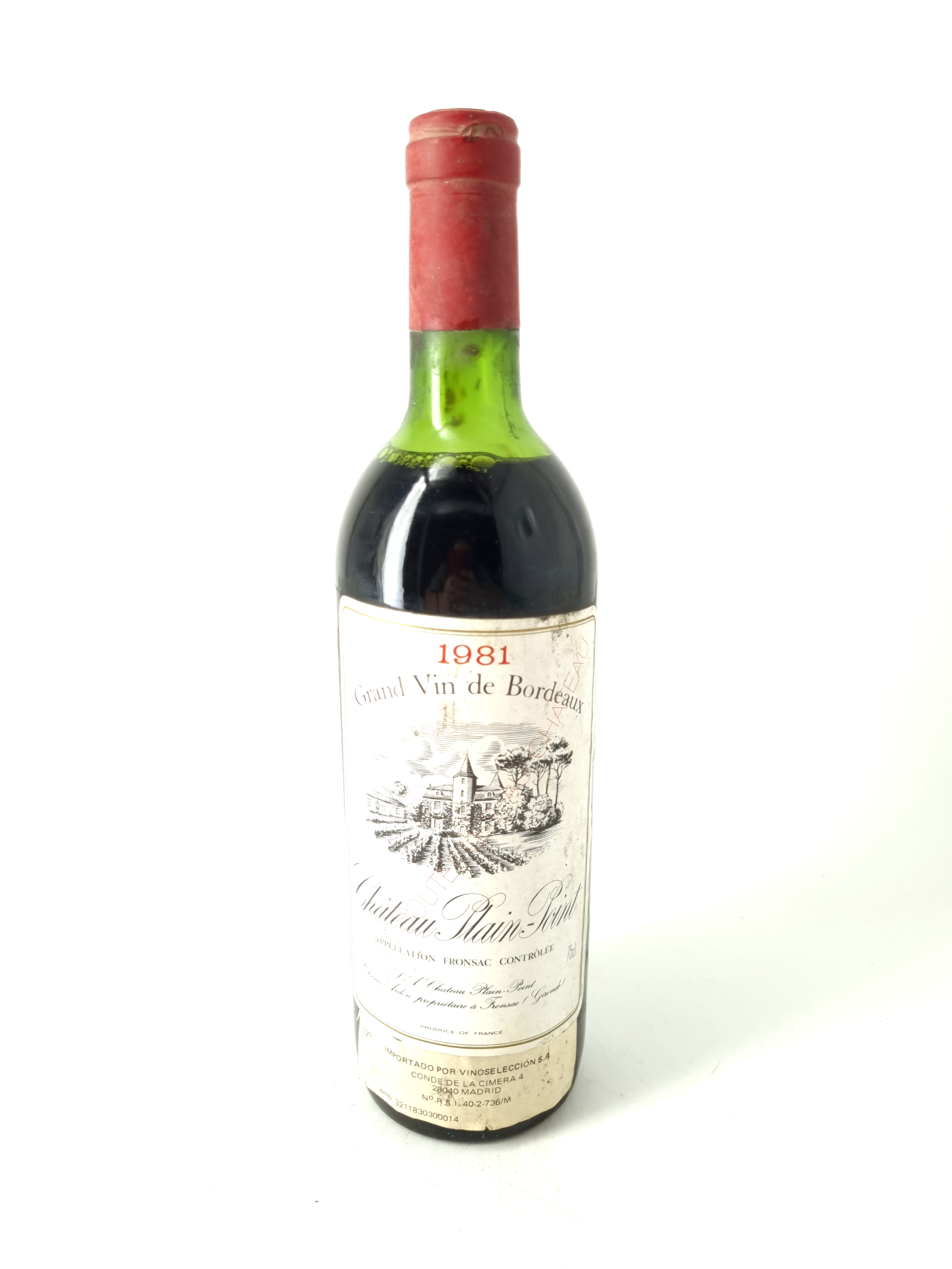 1981 | Grand Vin de Bordeaux. Chateau Plain-Point. Francia. Vinoseleccion