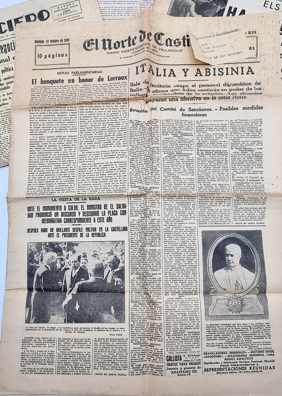 Miniatura: 27 de FEBRERO de 1935 - Periódico