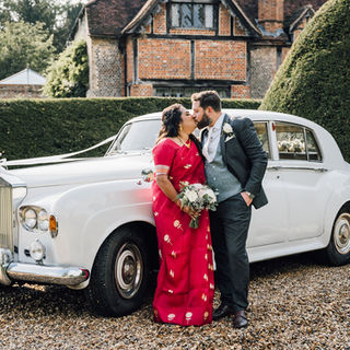 Reception entrance styling at Dorney Court, Buckinghamshire, coordinated by Samsa Mays