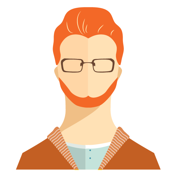 Ilustração de um homem barbudo