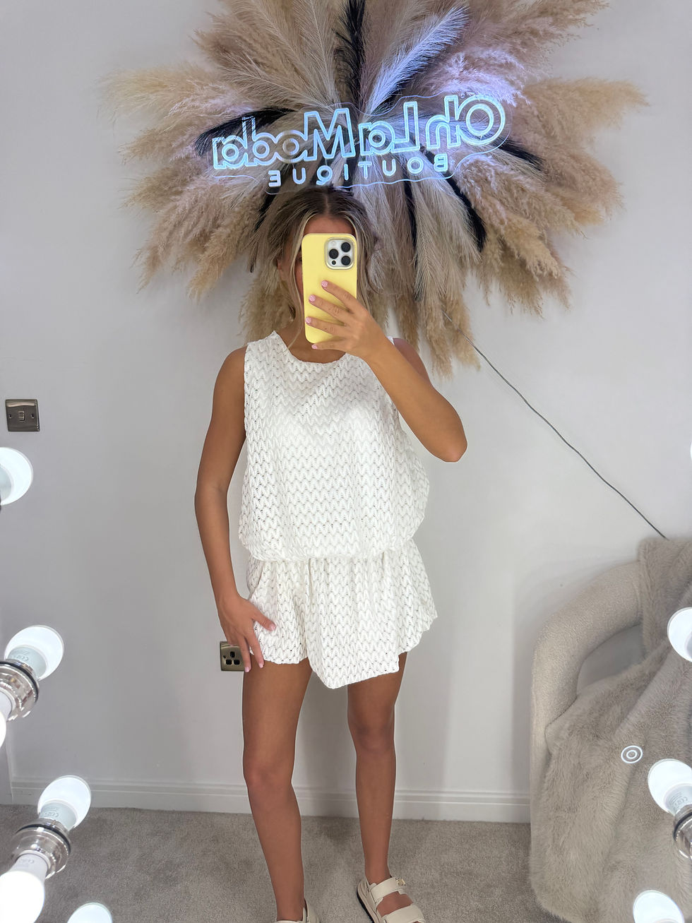 Thumbnail: ATHENA WHITE TEXTURED CO-ORD
