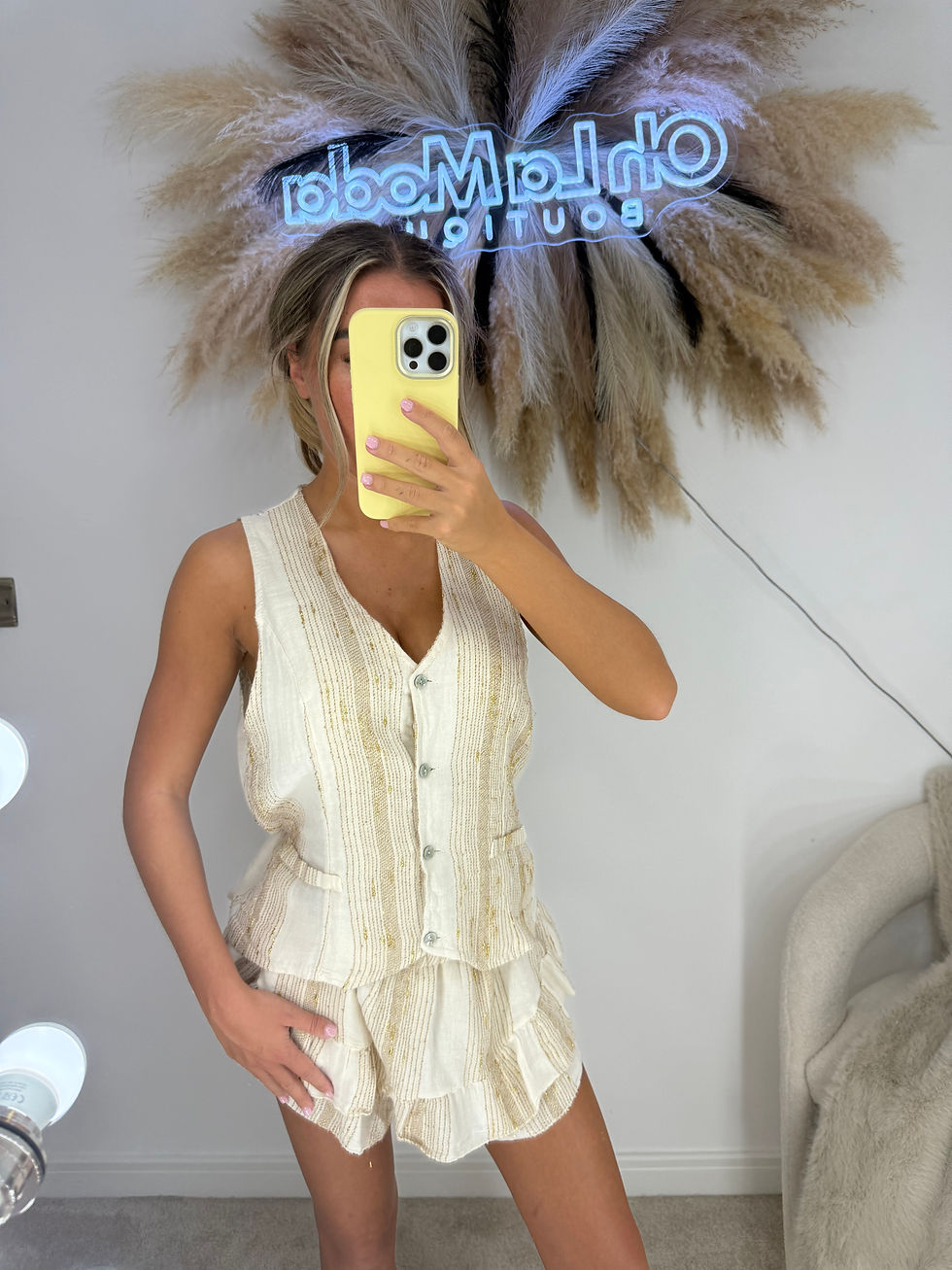 Thumbnail: LUNA BEIGE WAISTCOAT CO-ORD