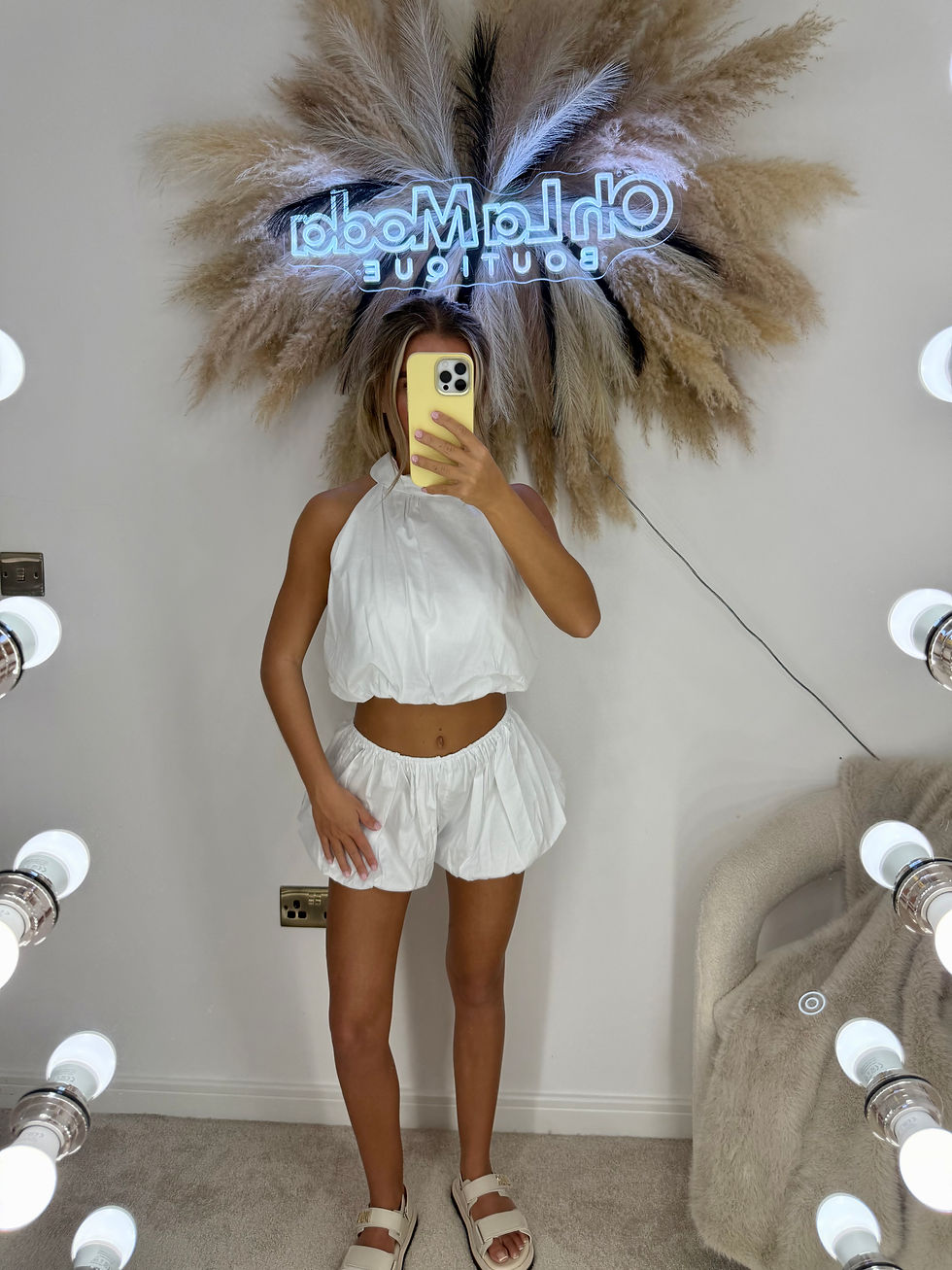 Thumbnail: MONROE WHITE PUFF CO-ORD