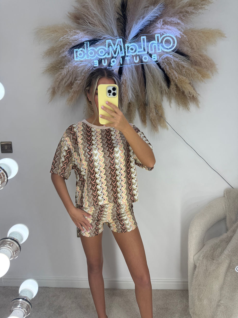 Thumbnail: BEIGE ZIG ZAG CO-ORD