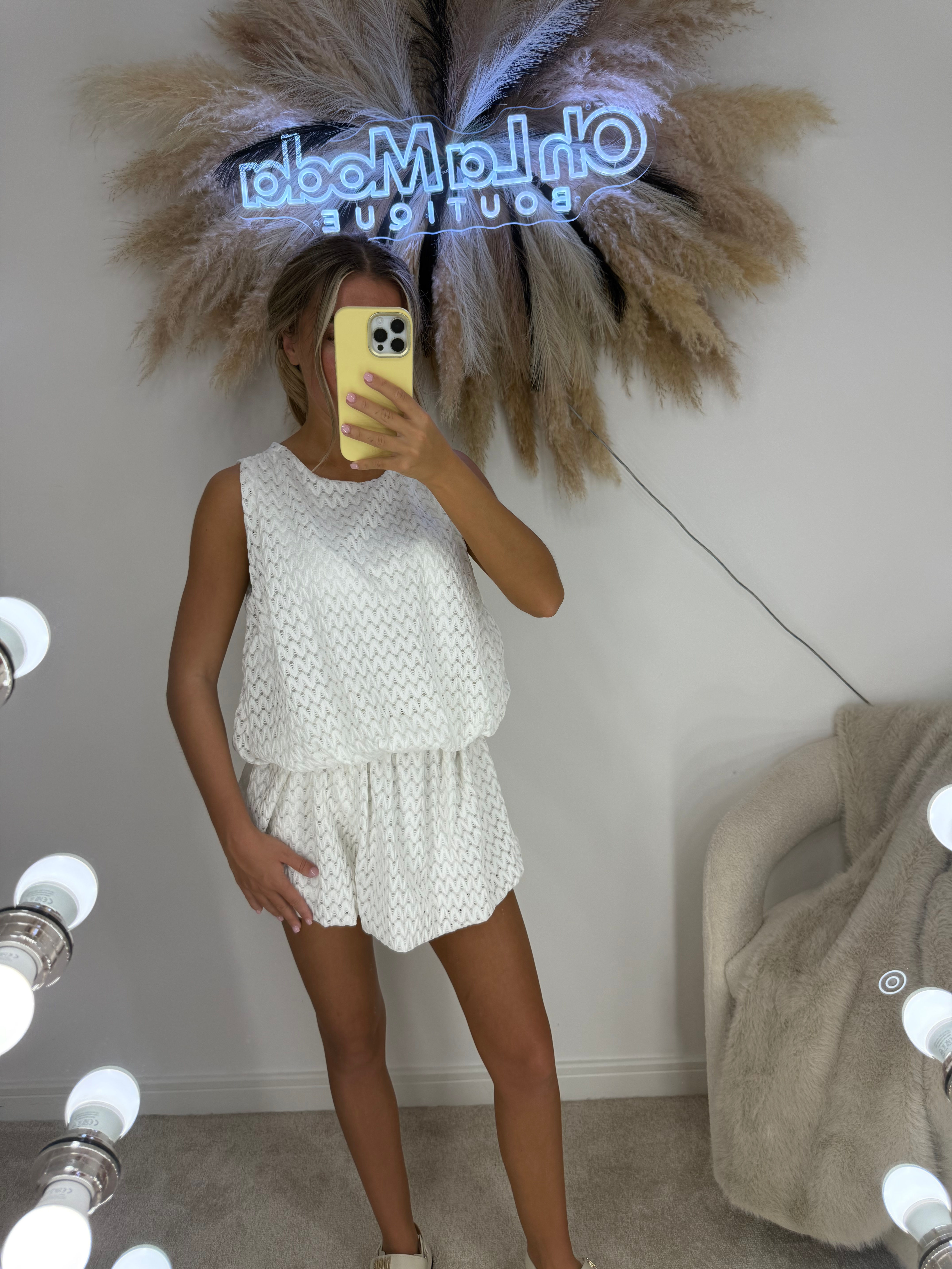 ATHENA WHITE TEXTURED CO-ORD