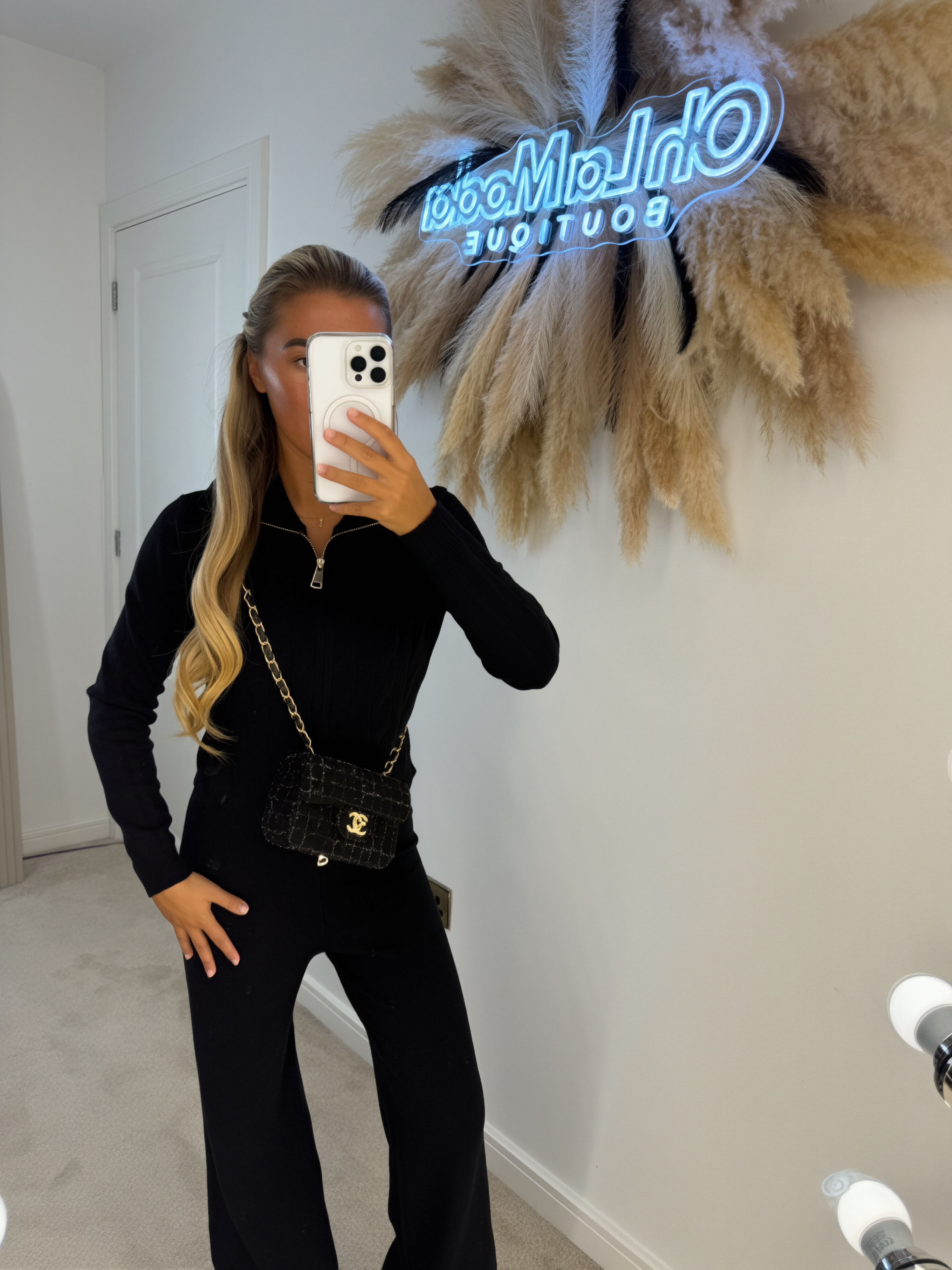 BLACK CABLE KNIT CO-ORD