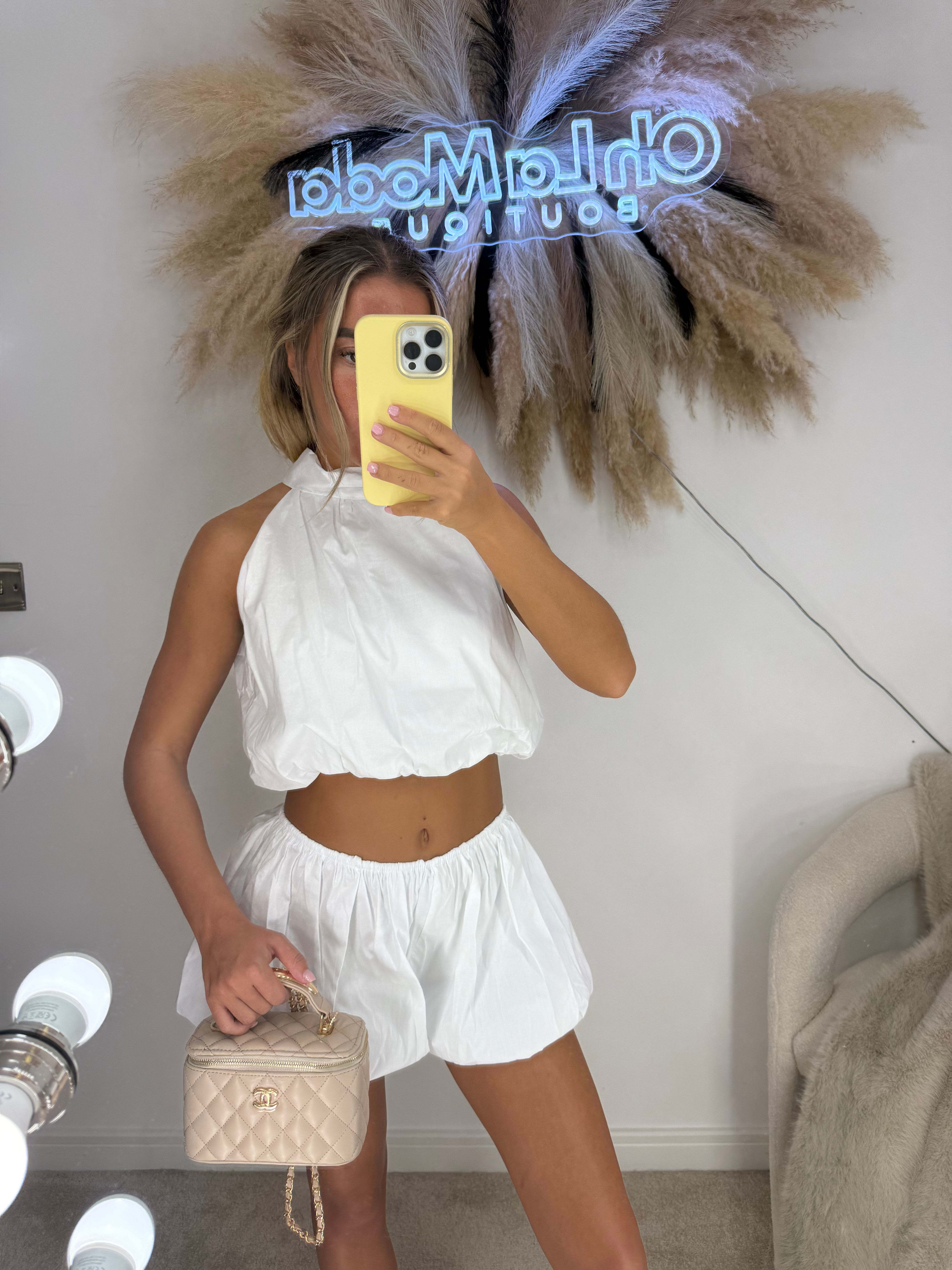 MONROE WHITE PUFF CO-ORD
