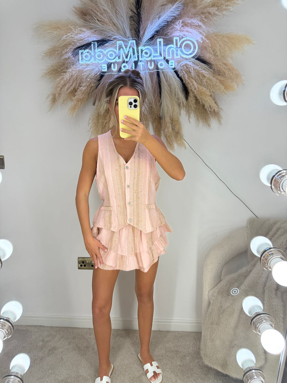 Thumbnail: LUNA PINK WAISTCOAT CO-ORD