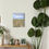 Thumbnail: Ayrshire Sand Dunes Painting displayed on a wall above a table next to a tall plant