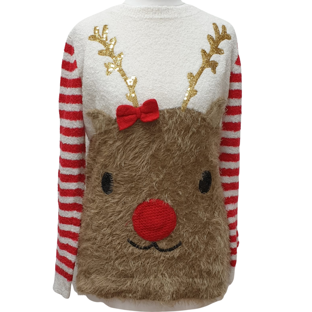 Tu soft reindeer sweater. 12yrs