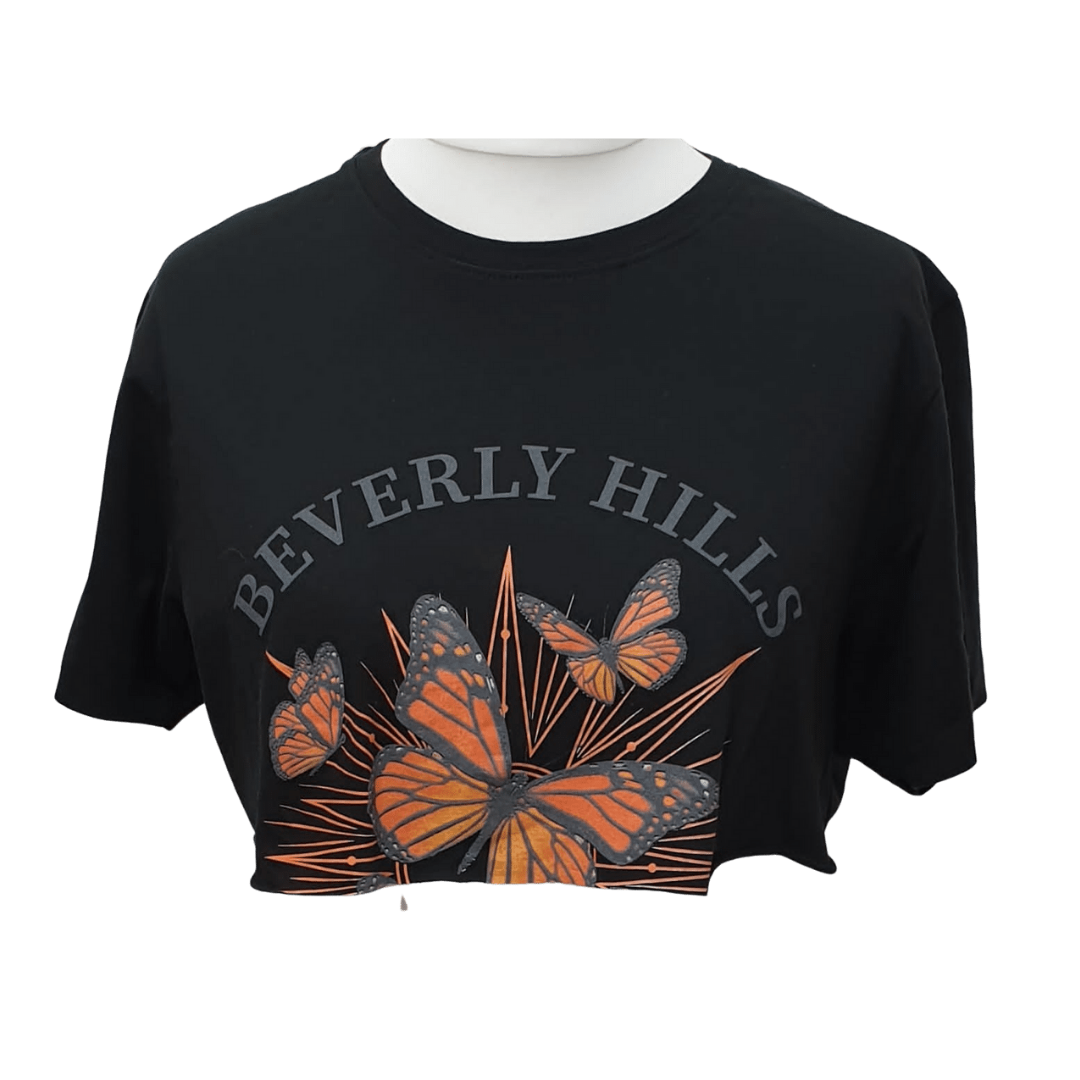 Pretty Little Thing cut off tee. Uk14