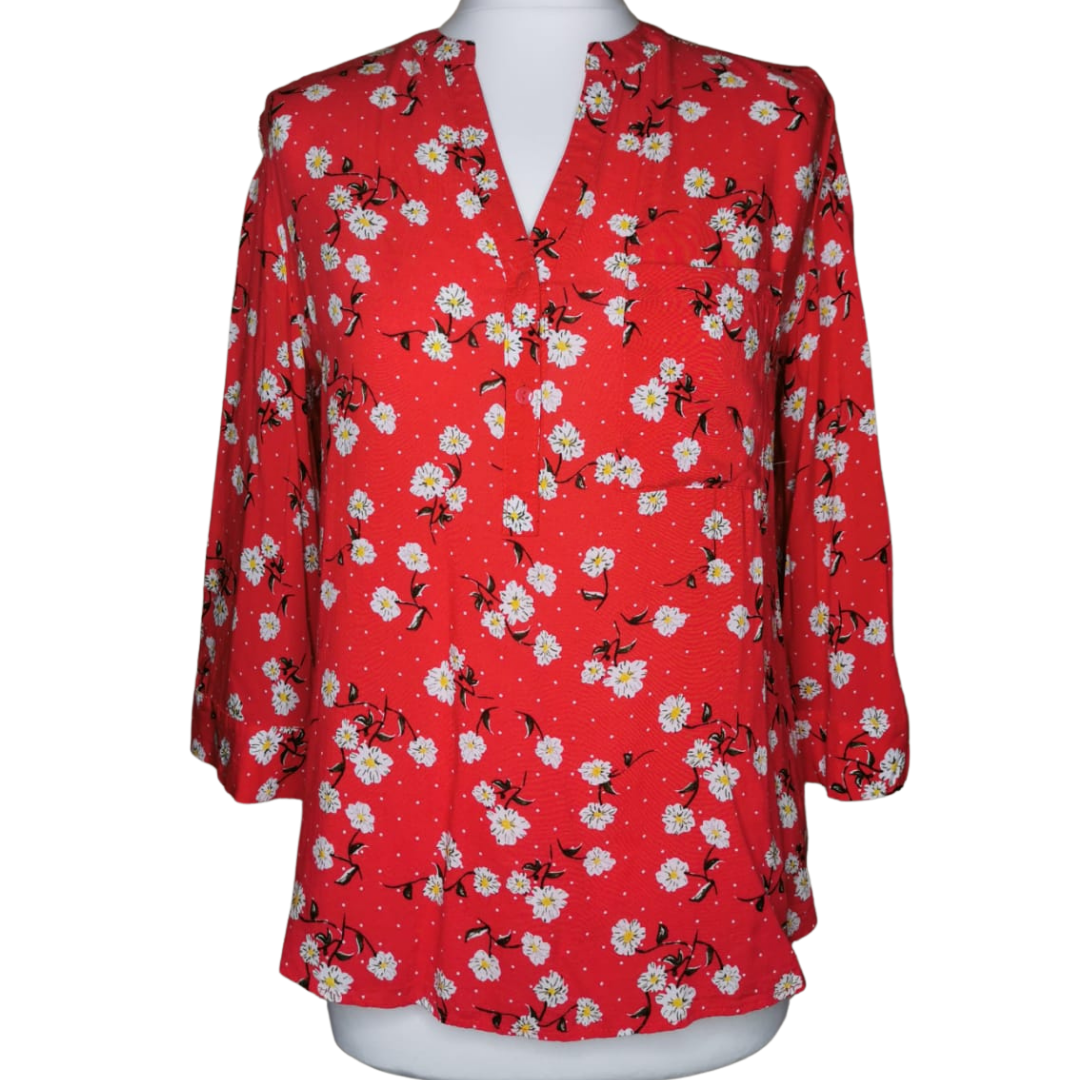 Primark Red floral blouse. UK10