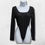 Thumbnail: Shein black bodysuit. Uk 8