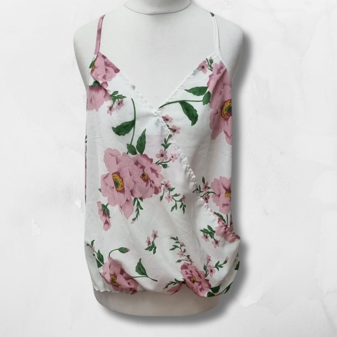 Shein white floral camisole. Uk 10-12
