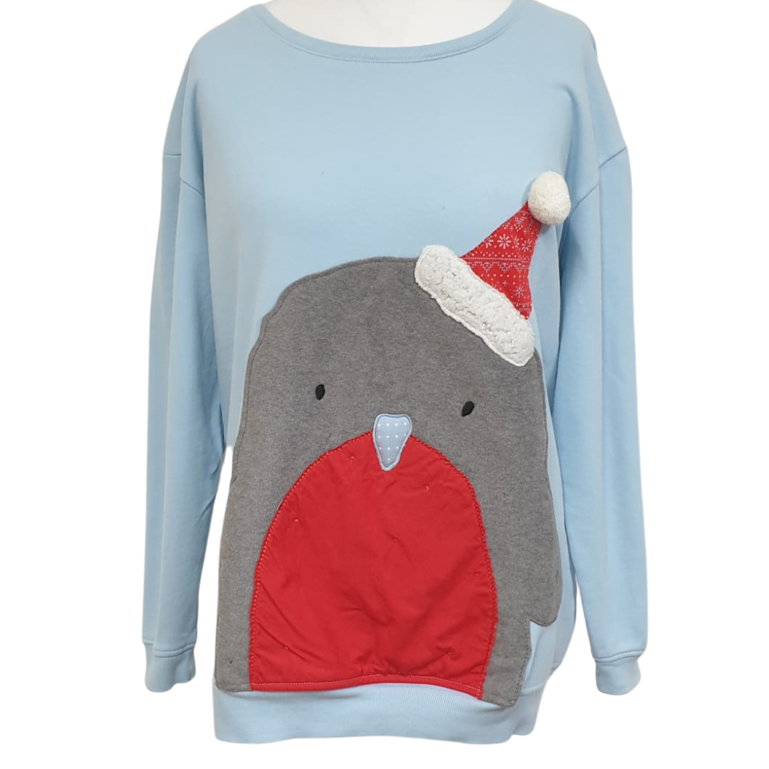 Next pale blue penguin lounge top. Uk16-18