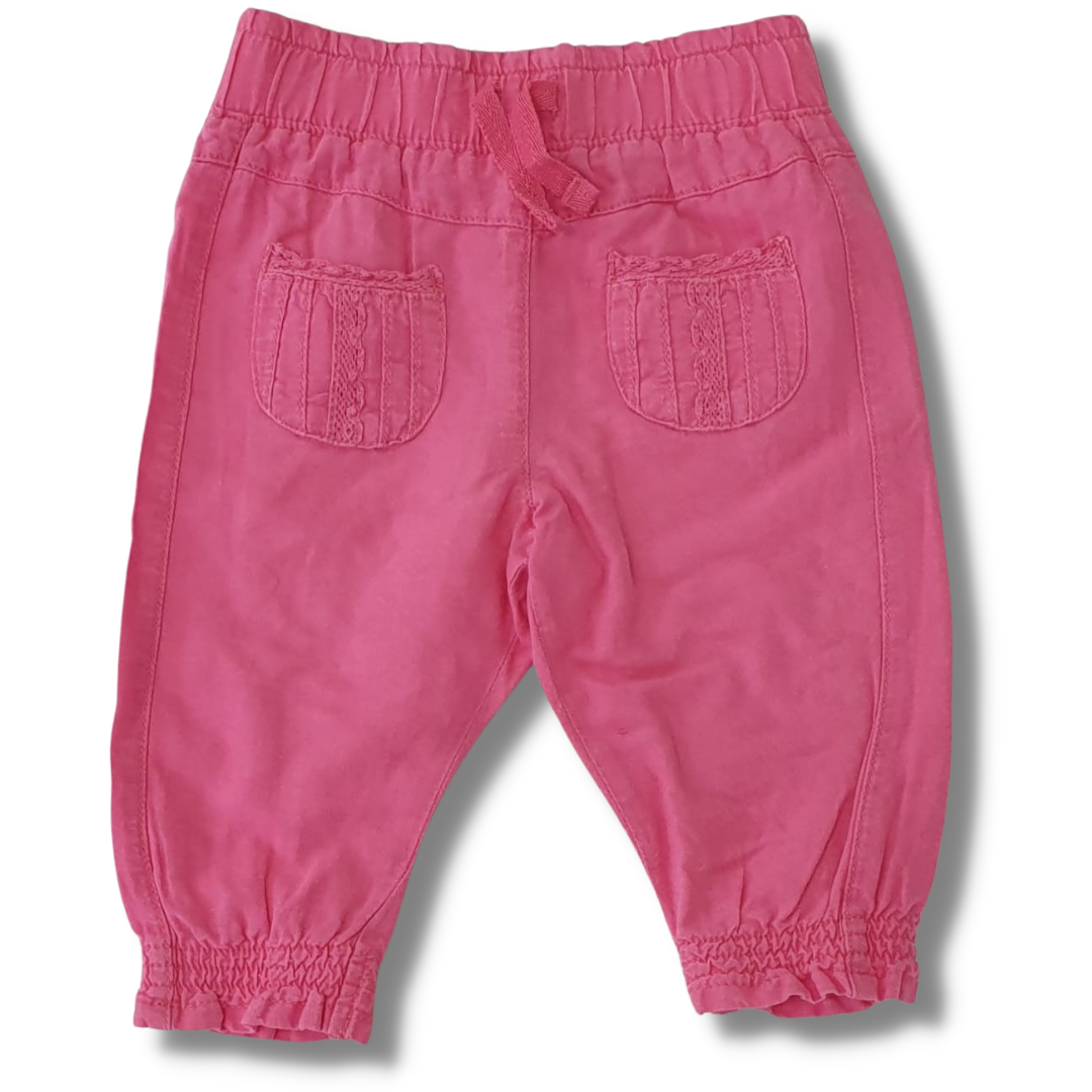 Next pink linen mix trousers. 6-9m