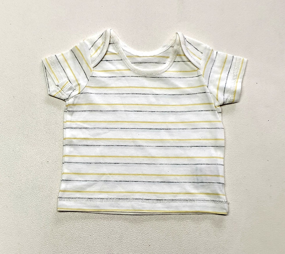 Matalan yellow stripe t-shirt. Newborn