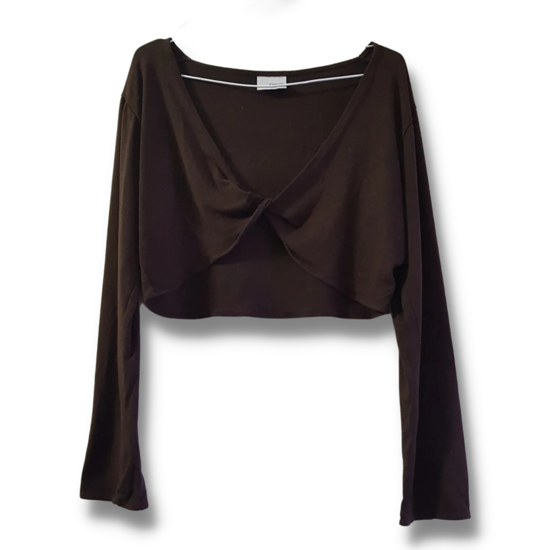 Next. Brown cropped cardigan top. Age 11yrs.