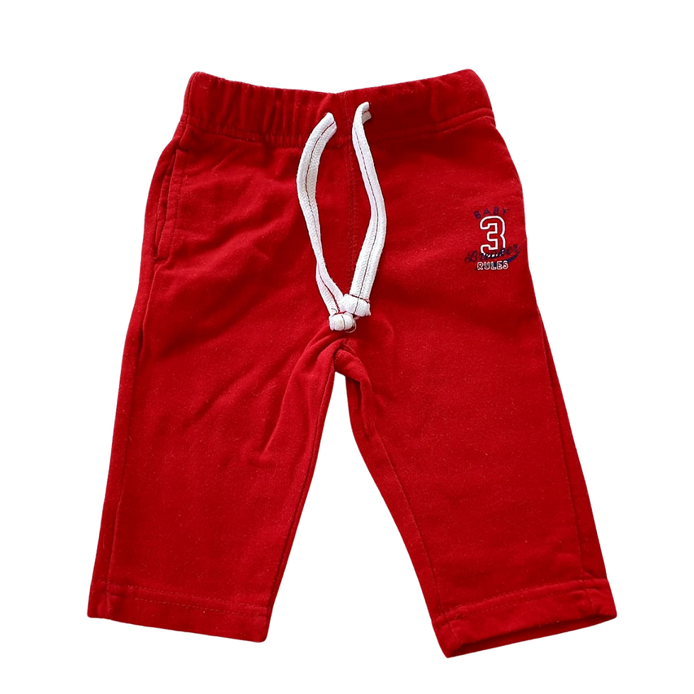 Freestyle red joggers. 3-6m