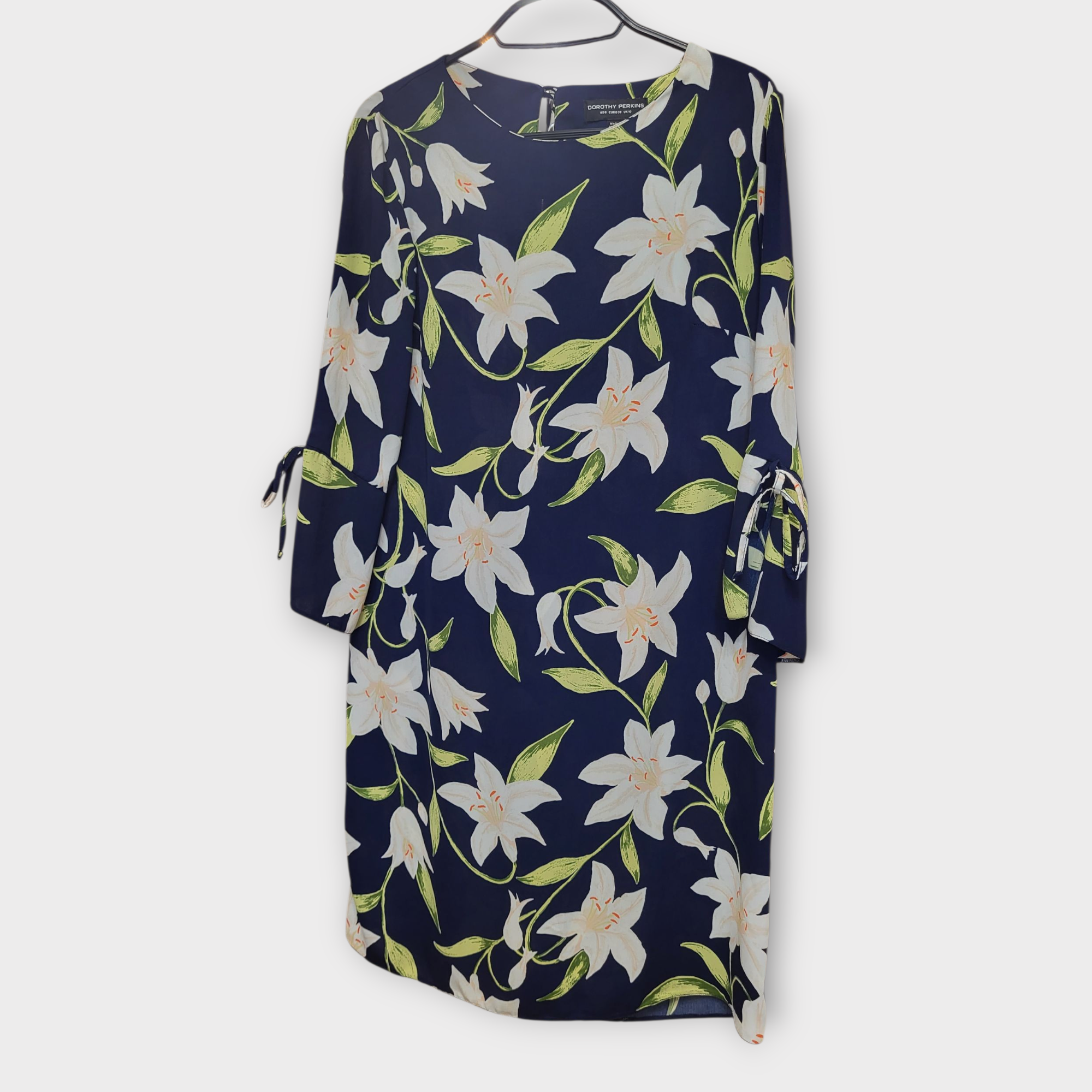 Dorothy Perkins Navy Mix Shift Dress. Uk 10