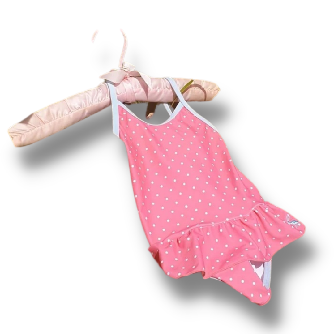 Joules pink swim suit. 6-9m