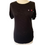 Thumbnail: New Look black cold shoulder t-shirt. Uk 6