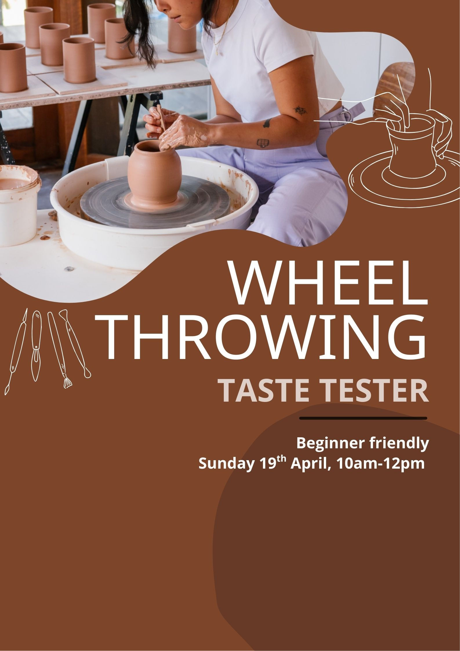Beginner's Wheel Throwing Taste Tester Workshop