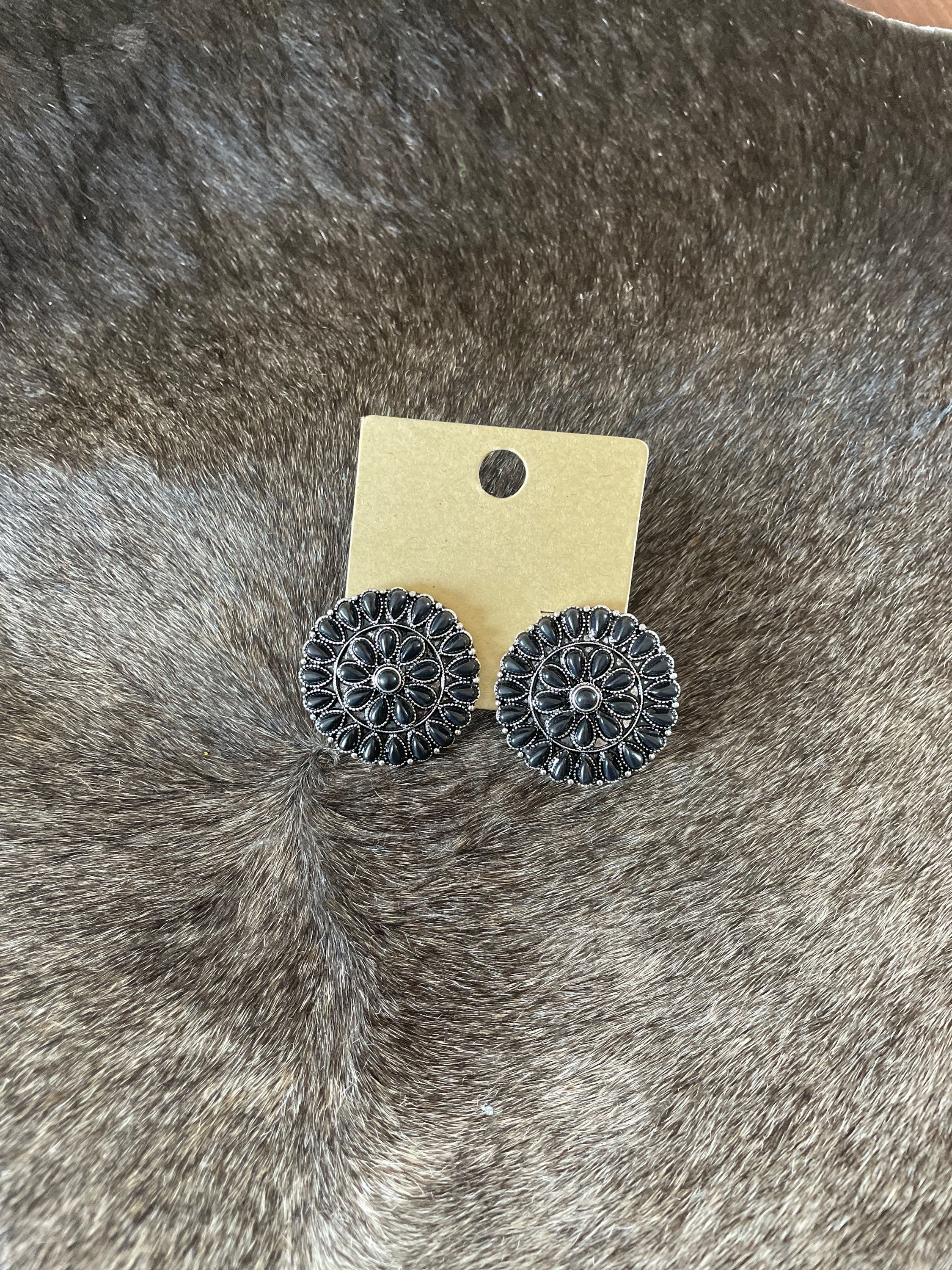 Floral Themed Senorita Cluster Earrings