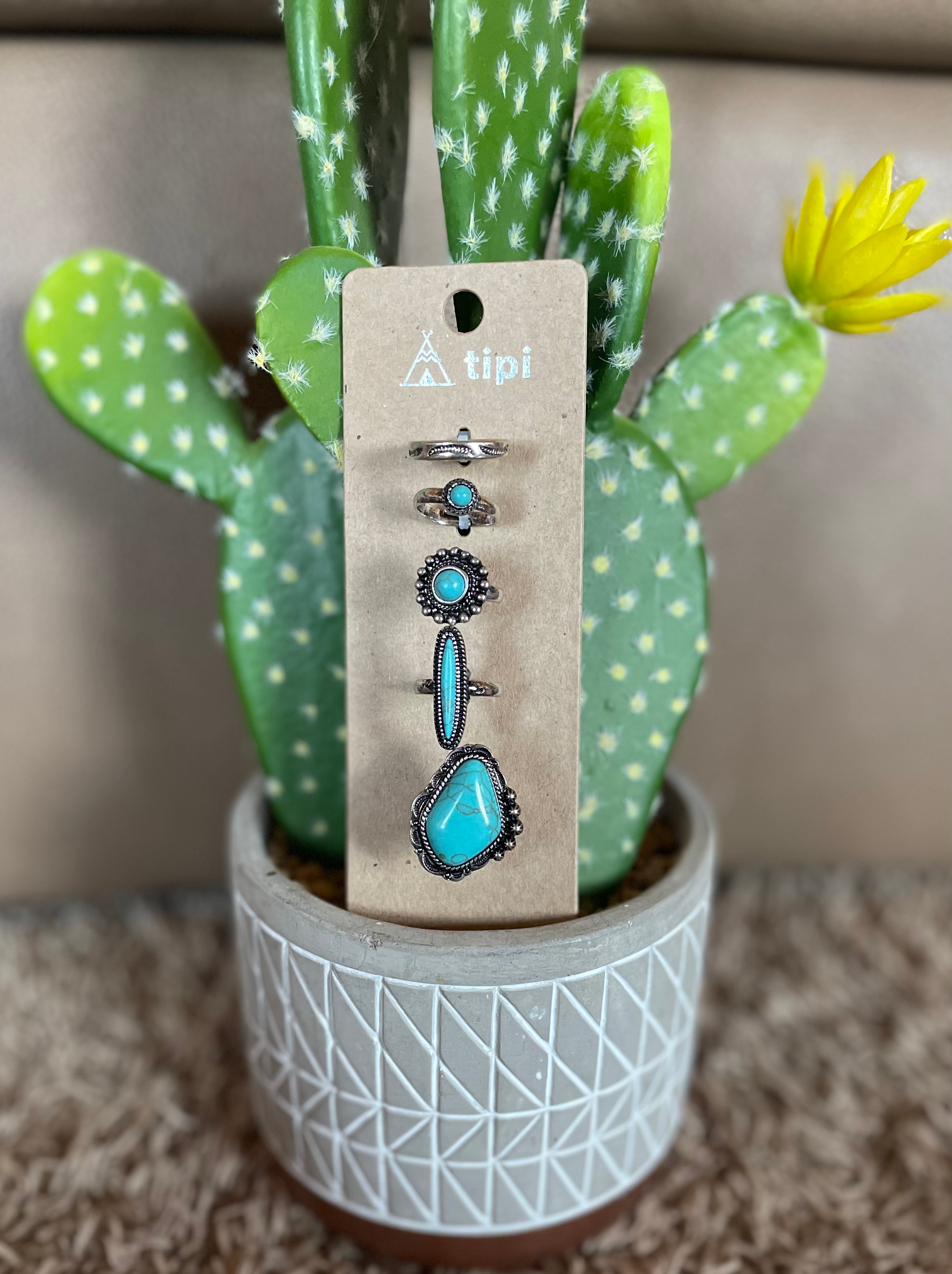 Boho 5 Pair Ring set 