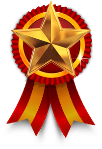 gold star award ribbon