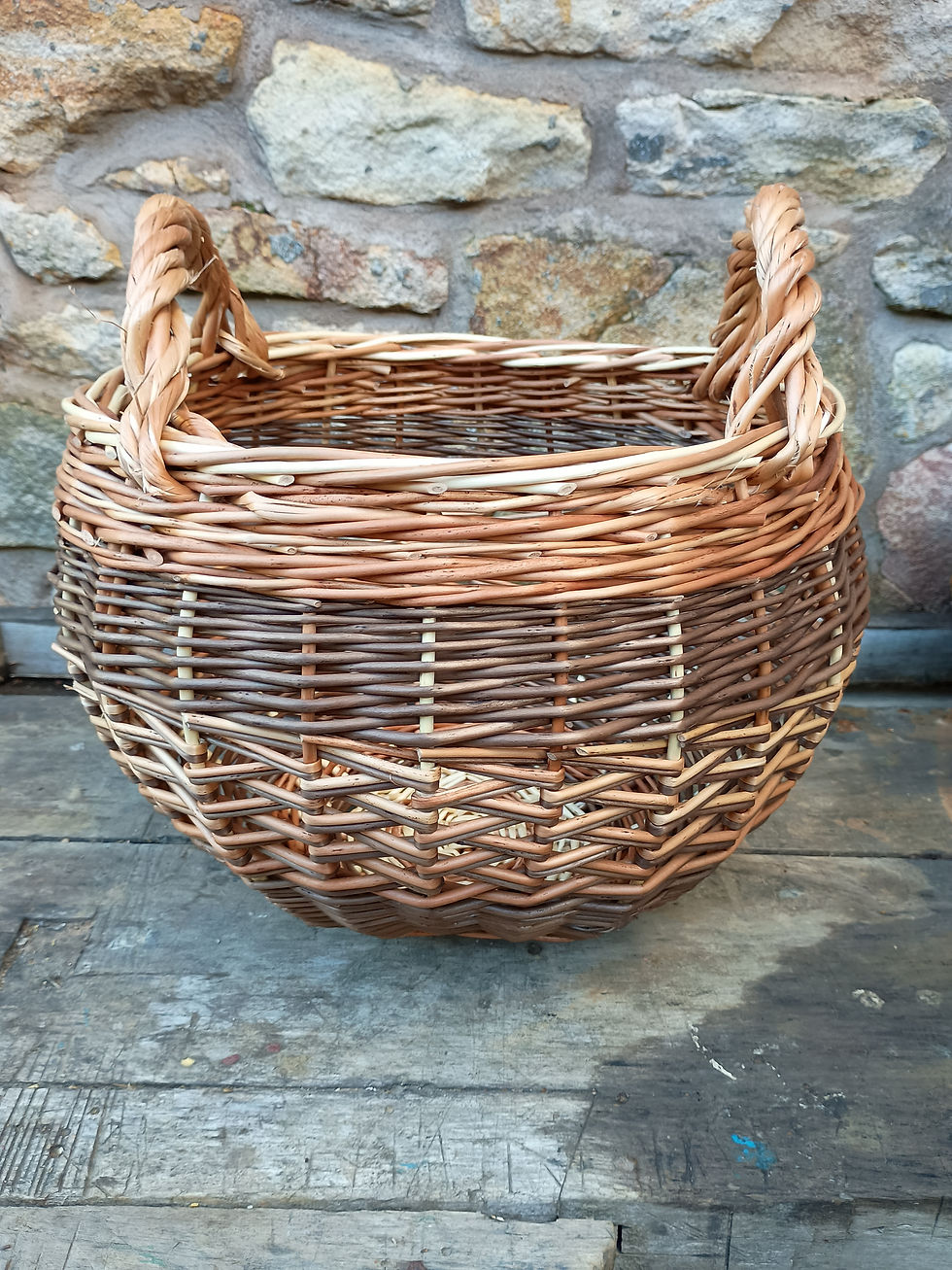 Thumbnail: Storage basket with zig-zag weave