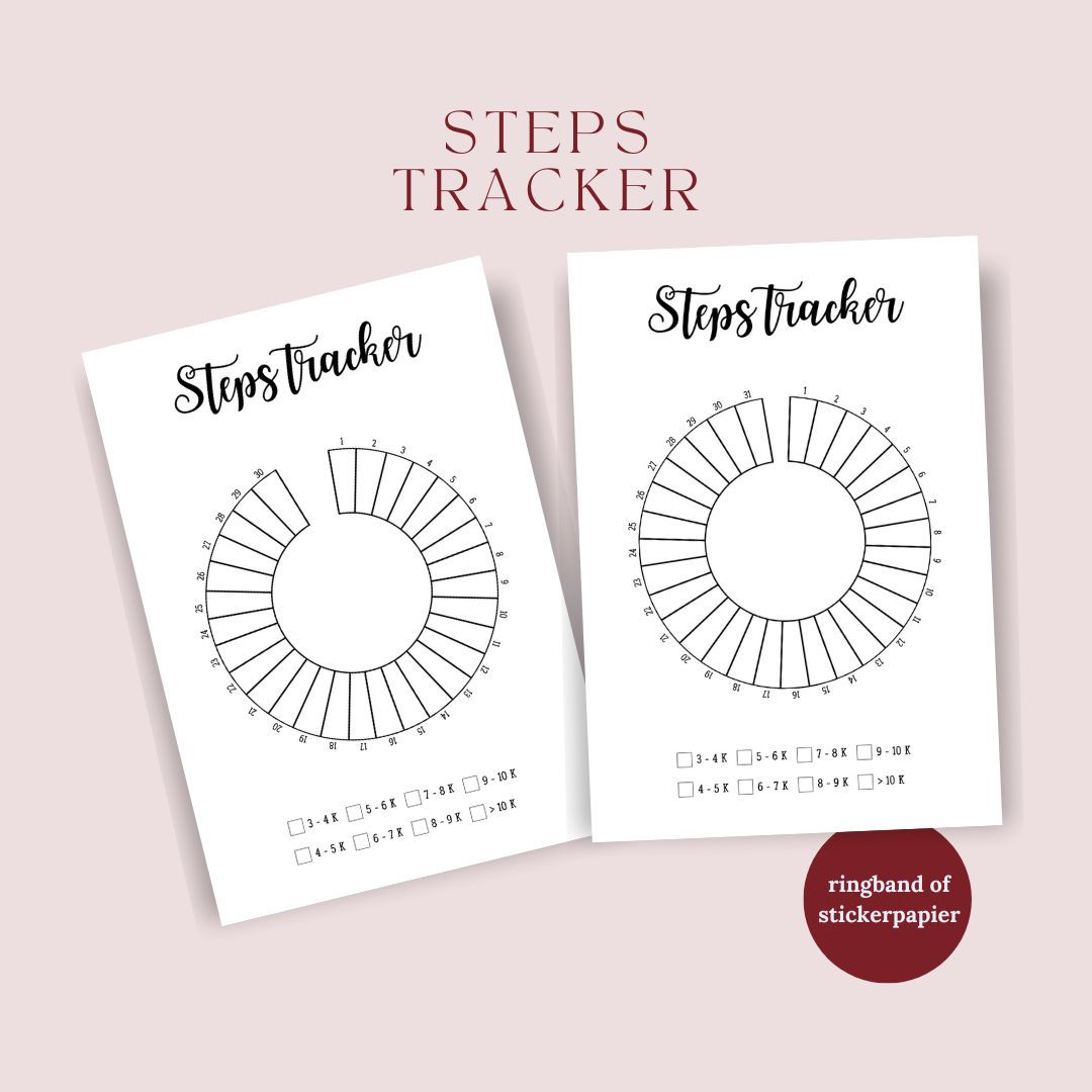 Steps tracker - rond - print