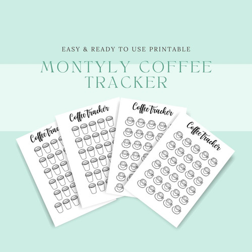 Monthly Coffee tracker - printable | Esthy's Creations